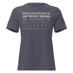Lockeres Damen-T-Shirt – Bella + Canvas 6400 | WASCHHINWEIS