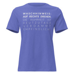 Lockeres Damen-T-Shirt – Bella + Canvas 6400 | WASCHHINWEIS