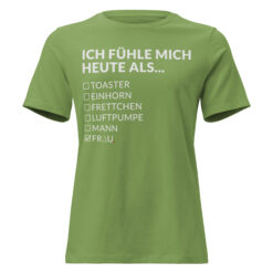 Lockeres Damen-T-Shirt – Bella + Canvas 6400 | ICH FÜHLE MICH HEUTE ALS FRAU