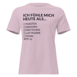 Lockeres Damen-T-Shirt – Bella + Canvas 6400 | ICH FÜHLE MICH HEUTE ALS FRAU