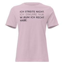 Lockeres Damen-T-Shirt – Bella + Canvas 6400 | ICH STREITE NICHT