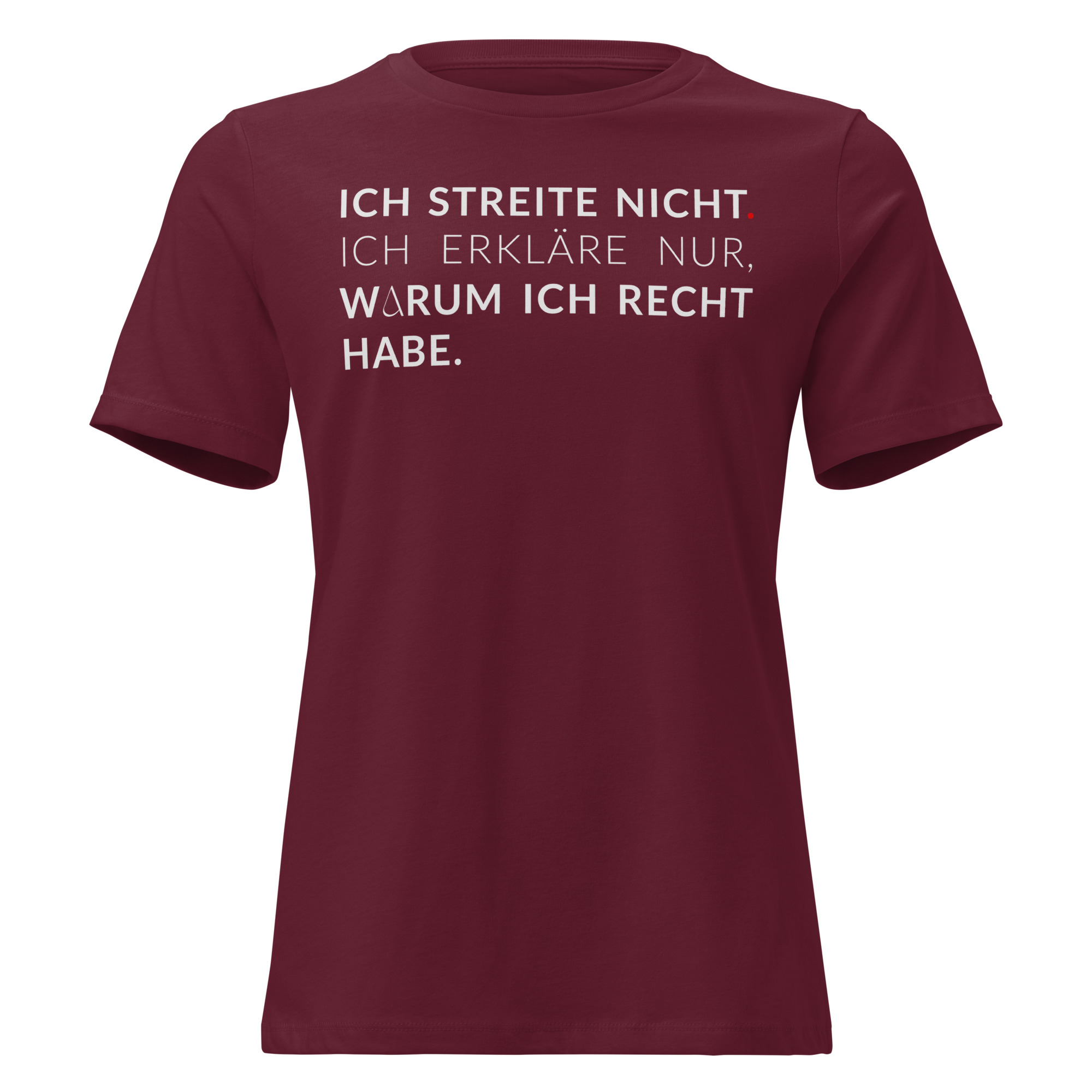 Lockeres Damen-T-Shirt – Bella + Canvas 6400 | ICH STREITE NICHT – Bild 3