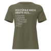 Lockeres Damen-T-Shirt – Bella + Canvas 6400 – ICH FÜHLE MICH HEUTE ALS FRAU | Dark Edition