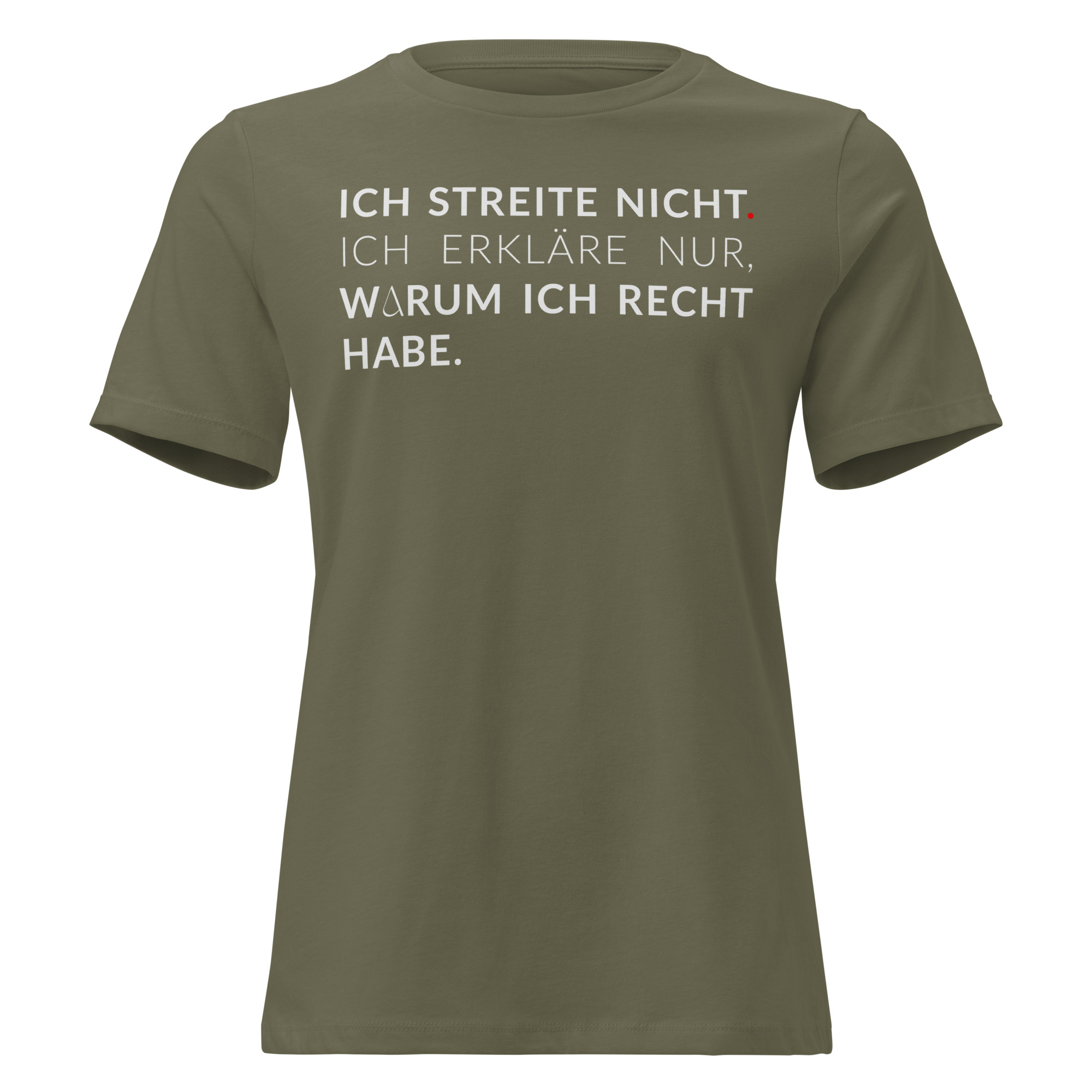Lockeres Damen-T-Shirt – Bella + Canvas 6400 | ICH STREITE NICHT – Bild 5