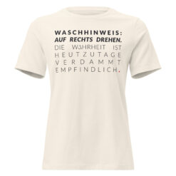Lockeres Damen-T-Shirt – Bella + Canvas 6400 | WASCHHINWEIS