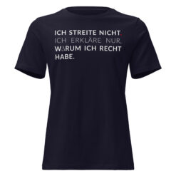 Lockeres Damen-T-Shirt – Bella + Canvas 6400 | ICH STREITE NICHT
