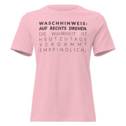 Lockeres Damen-T-Shirt – Bella + Canvas 6400 | WASCHHINWEIS