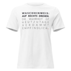 Lockeres Damen-T-Shirt – Bella + Canvas 6400 | WASCHHINWEIS