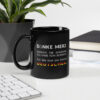 Schwarze glänzende Tasse | DANKE MERZ