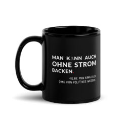 Schwarze glänzende Tasse | OHNE HIRN