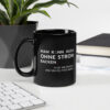 Schwarze glänzende Tasse | OHNE HIRN