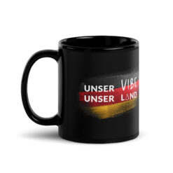 Schwarze glänzende Tasse | UNSER VIBE