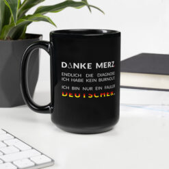 Alternative view of Schwarze glänzende Keramiktasse | DANKE MERZ