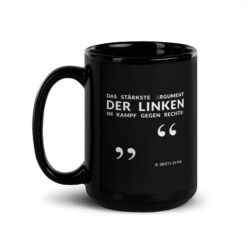 Schwarze glänzende Tasse | LINKES ARGUMENT