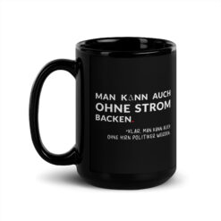Schwarze glänzende Tasse | OHNE HIRN