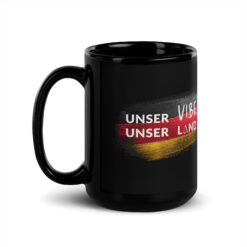 Schwarze glänzende Tasse | UNSER VIBE