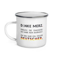 Emaille-Tasse | DANKE MERZ