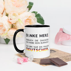Bunte Tasse mit farbiger Innenseite | DANKE MERZ