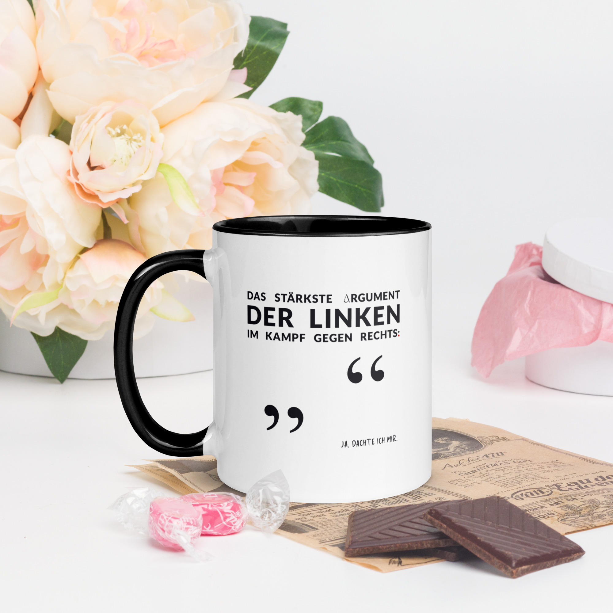 Bunte Tasse mit farbiger Innenseite | LINKES ARGUMENT