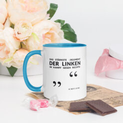 Bunte Tasse mit farbiger Innenseite | LINKES ARGUMENT