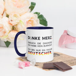 Alternative view of Bunte Tasse mit farbiger Innenseite | DANKE MERZ