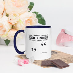 Alternative view of Bunte Tasse mit farbiger Innenseite | LINKES ARGUMENT