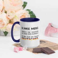 Bunte Tasse mit farbiger Innenseite | DANKE MERZ