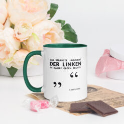 Bunte Tasse mit farbiger Innenseite | LINKES ARGUMENT