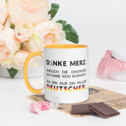 Bunte Tasse mit farbiger Innenseite | DANKE MERZ