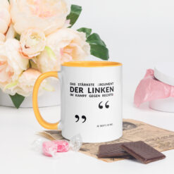 Bunte Tasse mit farbiger Innenseite | LINKES ARGUMENT