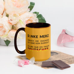 Bunte Tasse mit farbiger Innenseite | DANKE MERZ