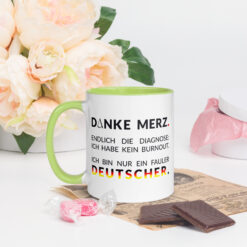 Bunte Tasse mit farbiger Innenseite | DANKE MERZ