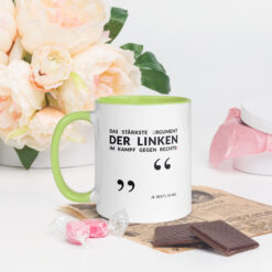 Bunte Tasse mit farbiger Innenseite | LINKES ARGUMENT
