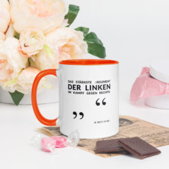 Bunte Tasse mit farbiger Innenseite | LINKES ARGUMENT