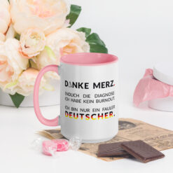 Bunte Tasse mit farbiger Innenseite | DANKE MERZ