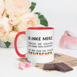 Bunte Tasse mit farbiger Innenseite | DANKE MERZ