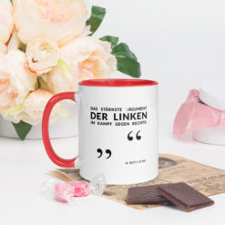 Bunte Tasse mit farbiger Innenseite | LINKES ARGUMENT