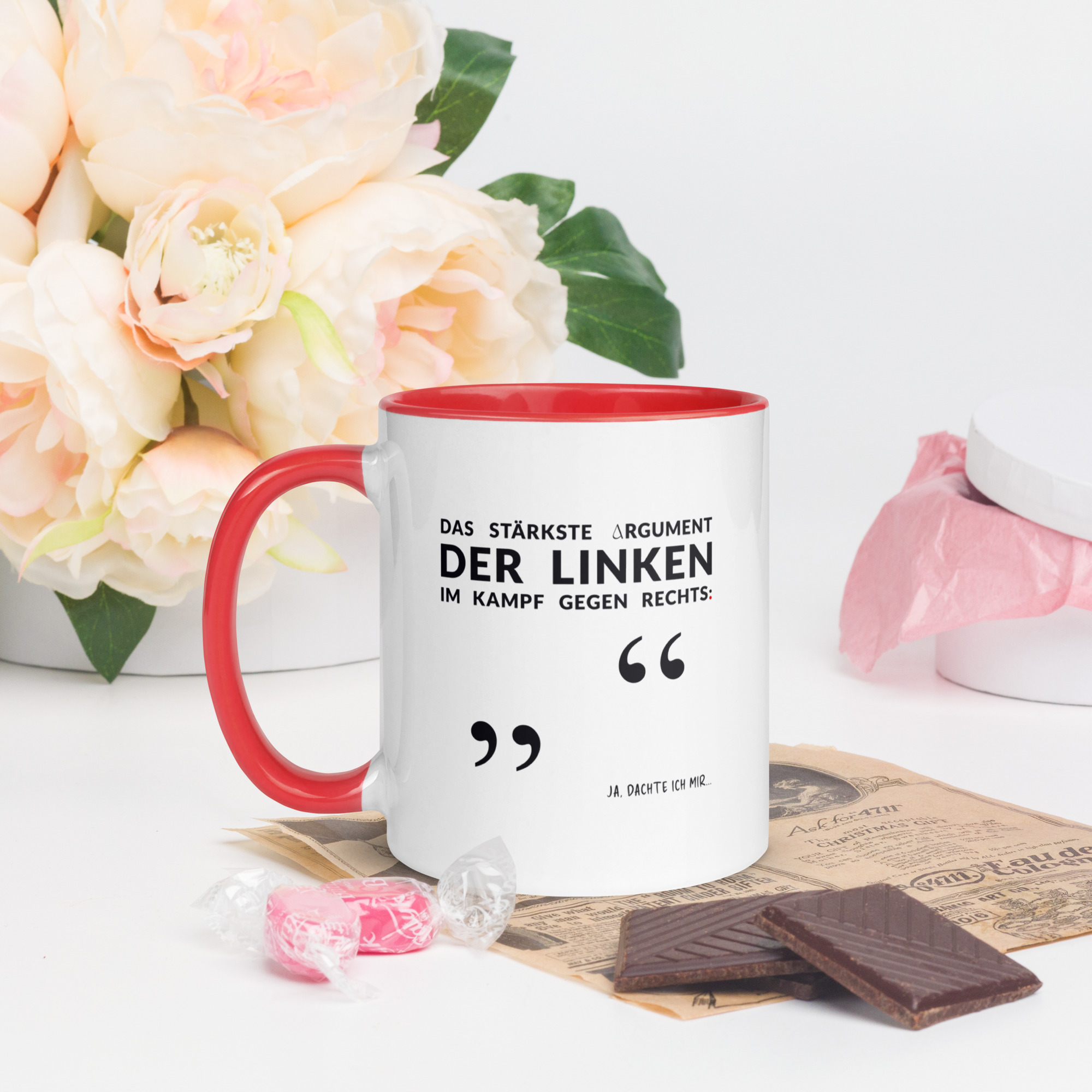 Bunte Tasse mit farbiger Innenseite | LINKES ARGUMENT – Bild 3
