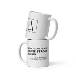 Weiße, glänzende Tasse | OHNE HIRN