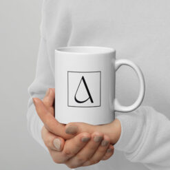 Weiße, glänzende Tasse | UNSER VIBE