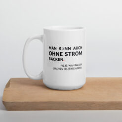 Weiße, glänzende Tasse | OHNE HIRN