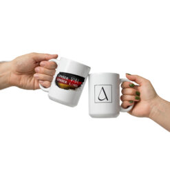 Weiße, glänzende Tasse | UNSER VIBE