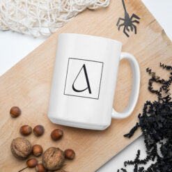 Weiße, glänzende Tasse | DANKE MERZ