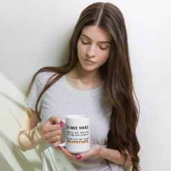 Weiße, glänzende Tasse | DANKE MERZ