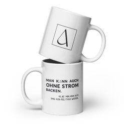 Weiße, glänzende Tasse | OHNE HIRN