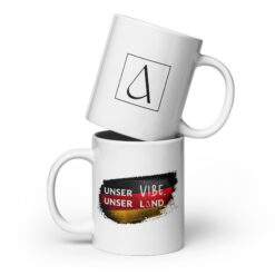 Weiße, glänzende Tasse | UNSER VIBE