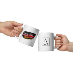 Weiße, glänzende Tasse | UNSER VIBE