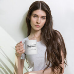 Weiße, glänzende Tasse | OHNE HIRN