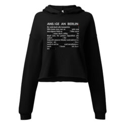 Alternative view of Cropped Hoodie für Damen – Bella + Canvas 7502 | GESCHWÄRZT