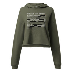 Cropped Hoodie für Damen – Bella + Canvas 7502 | GESCHWÄRZT